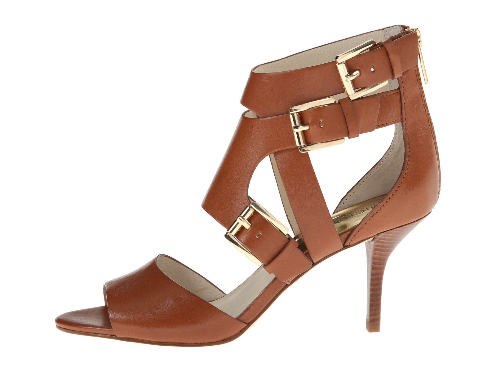 Michael Kors Womens Lucinda Open-Toe Ankle Strappy Buckle Back-Zip ...