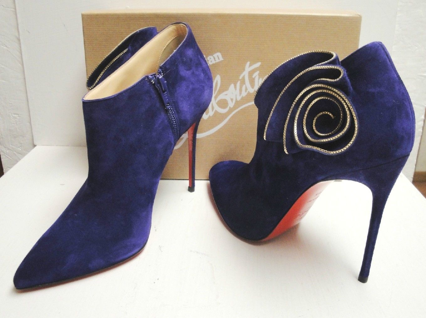 Christian Louboutin Suede Pumps Ankle Boots Booties