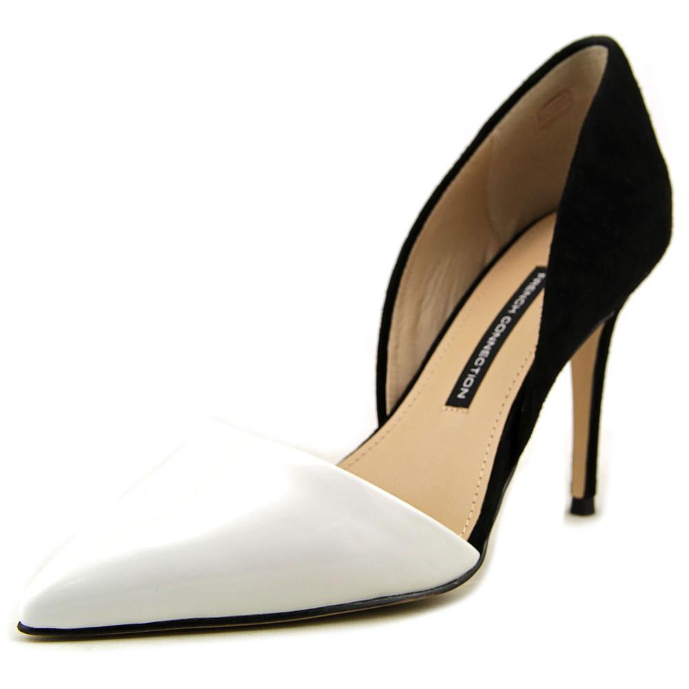 French Connection Elvia Women Pointed Toe Leather White Heels